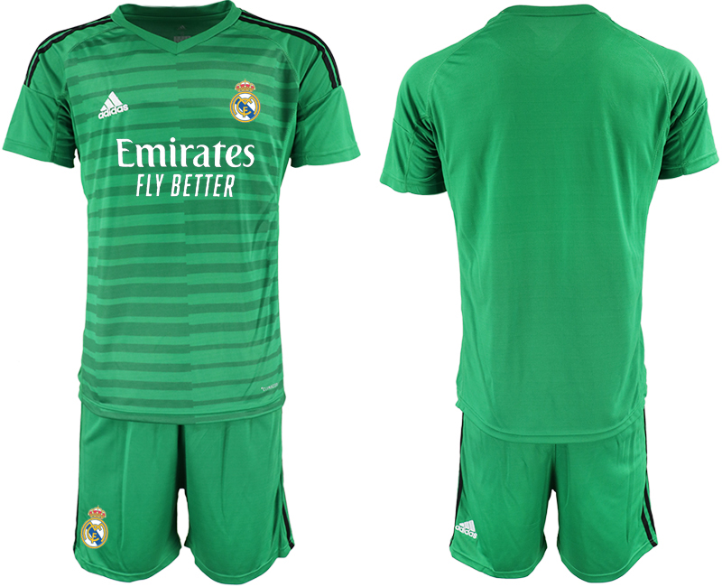 Men 2020-2021 club Real Madrid green goalkeeper blank Soccer Jerseys->real madrid jersey->Soccer Club Jersey